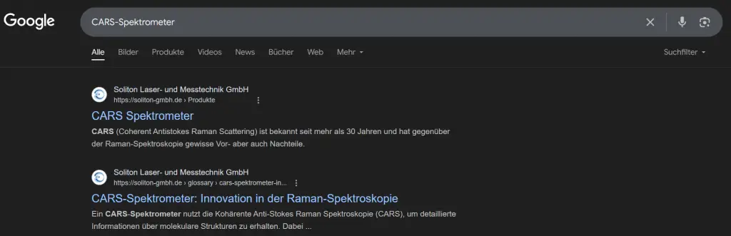 SEO optimierter Beitrag dargestellt in Google Suche